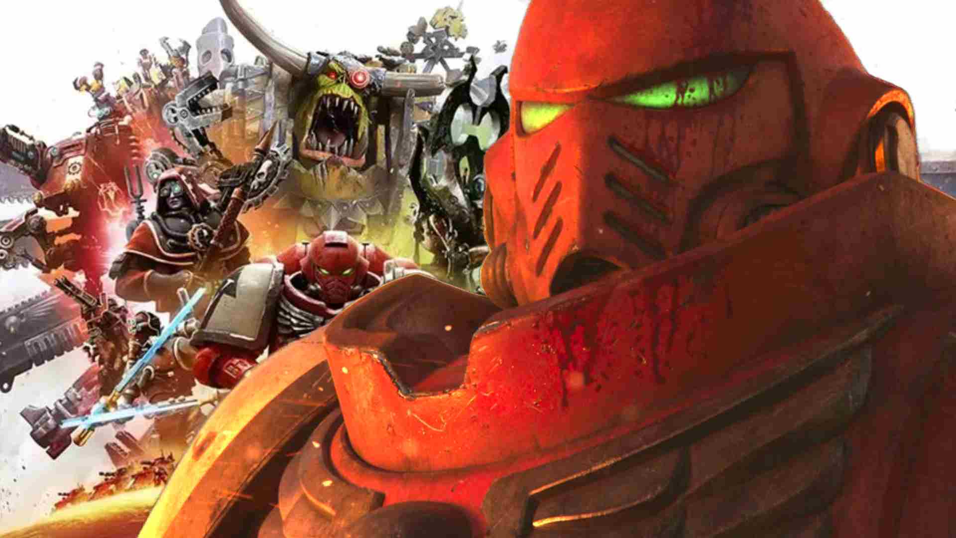 Warhammer 40,000: Dawn of War 4 blood raven in front of keyart