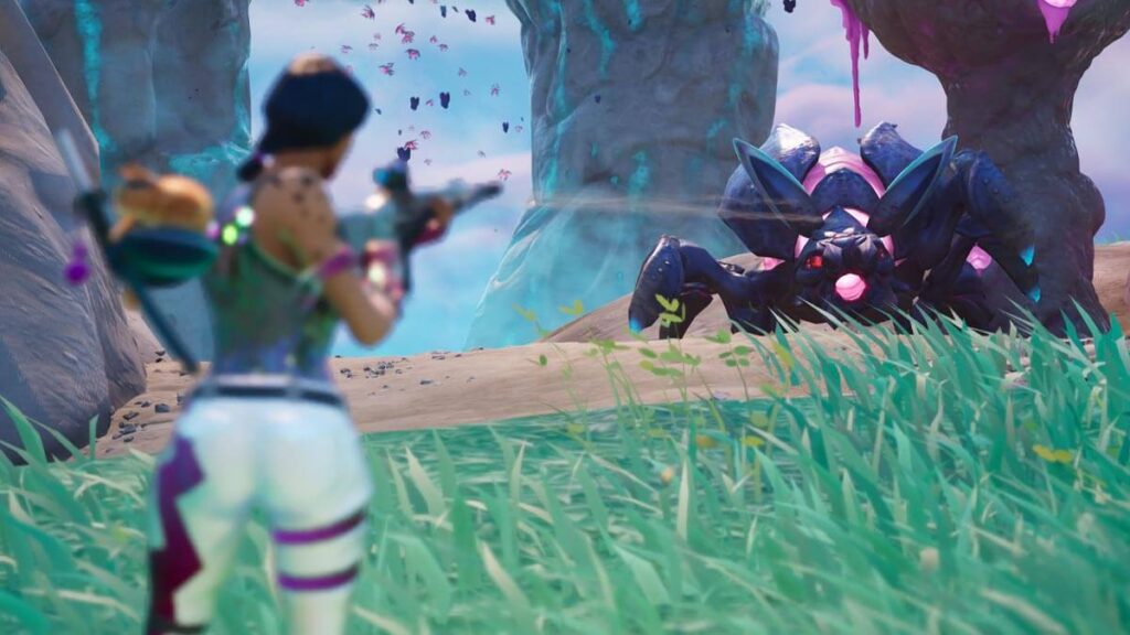 Sparkle Specialist shooting a bug in Fortnite