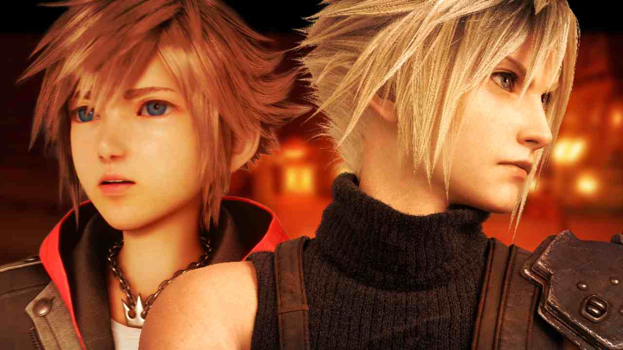 Final Fantasy 7 Remake Cloud and Kingdom Hearts 4 Sora