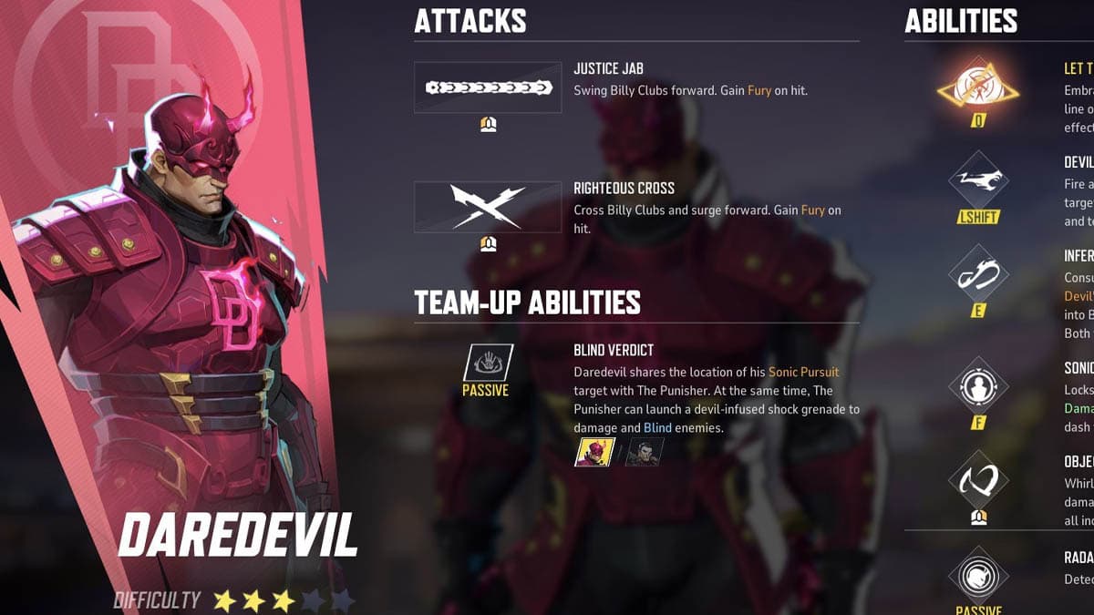 Marvel Rivals Daredevil revealed abilities - FRVR