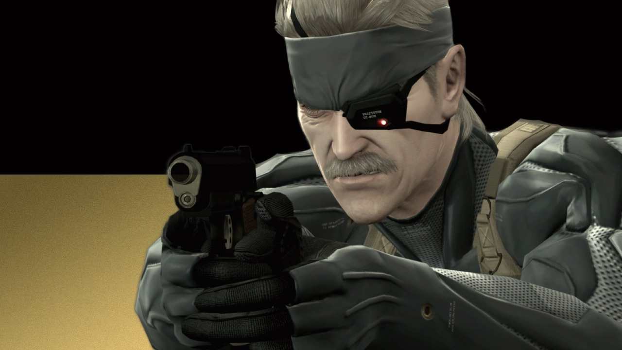 Metal Gear Solid 4 Old Snake in front of Master Collection Vol.2