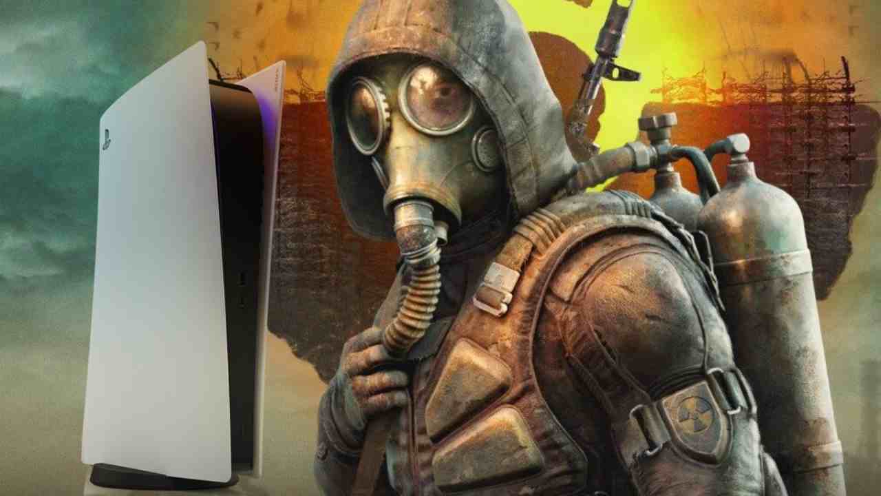Stalker 2 heart of chornobyl skiff next to a PS5
