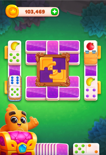 Image showing the gameplay for the mobile game Domino Dreams.