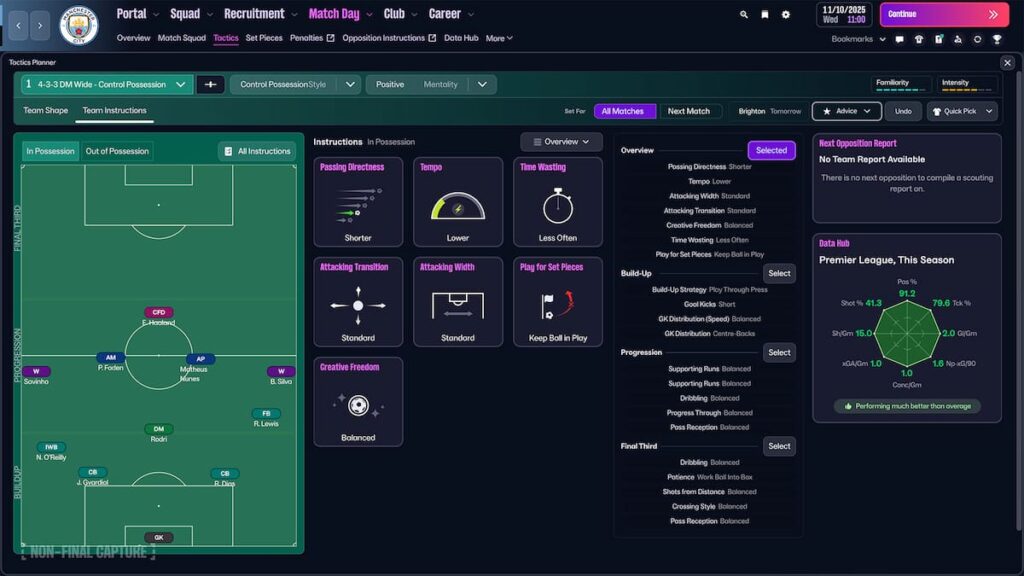 Image of the Visualizer feature in Football Manager 26 (FM26).