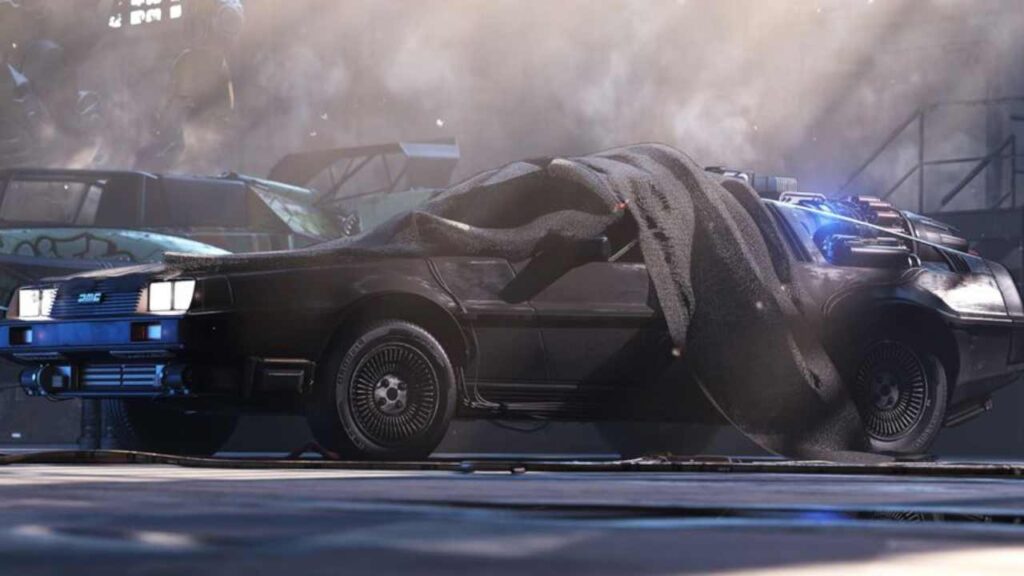 A DMC DeLorean in the Ready Player One ReadyVerse