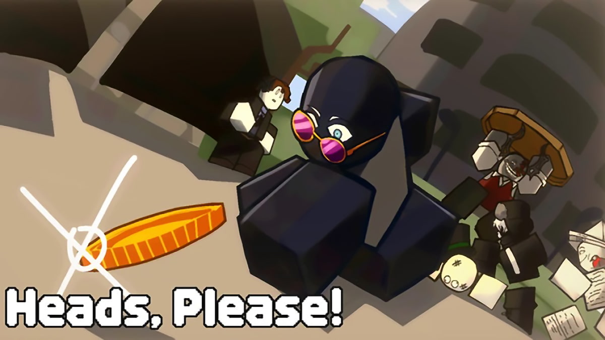 Cover image for the Roblox game Heads, Please!, which features redeemable codes for free rewards.