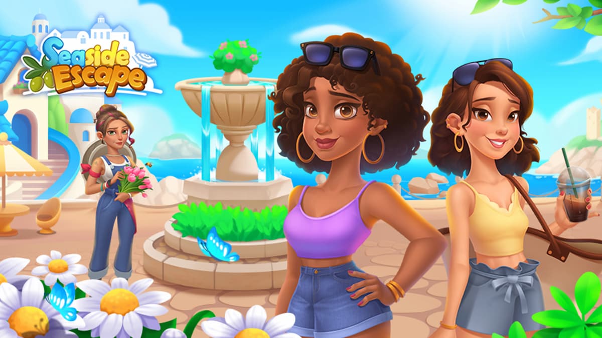 Cover image for the mobile game Seaside Escape, which features links providing players with free energy.