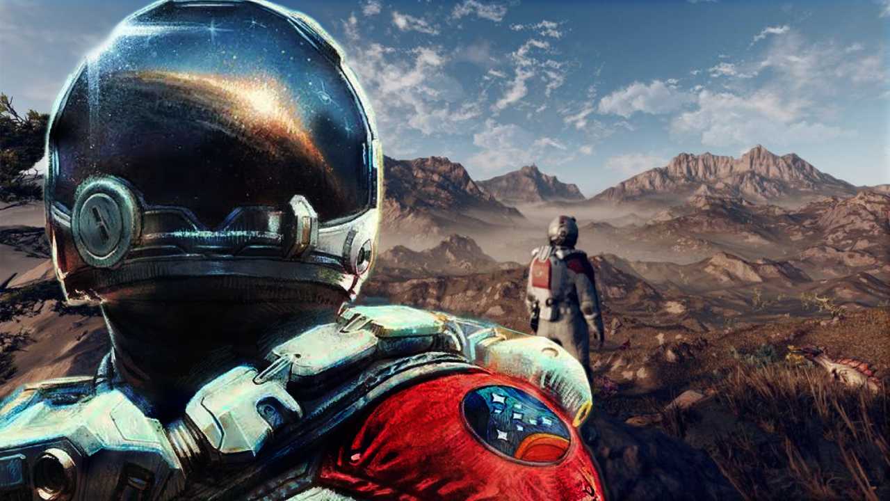 Starfield protagonist on an empty barren planet