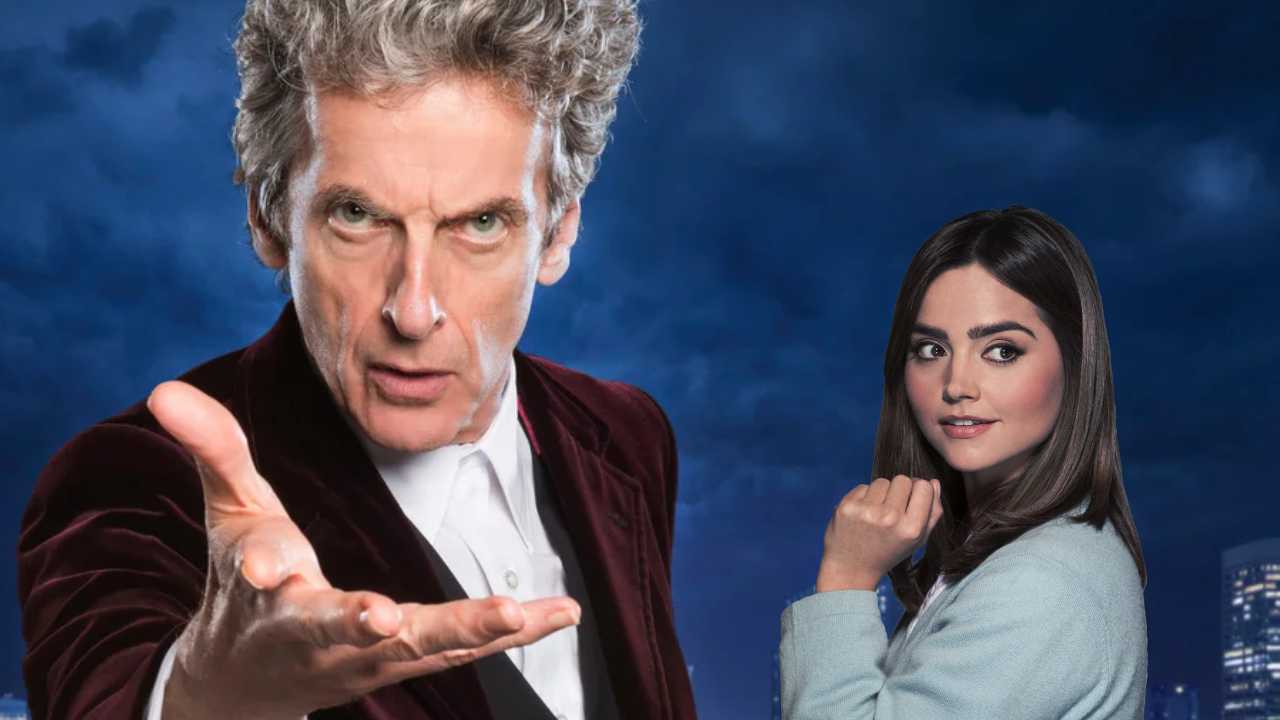 Doctor Who Peter Capaldi and Jenna Coleman as the doctor and clara oswald