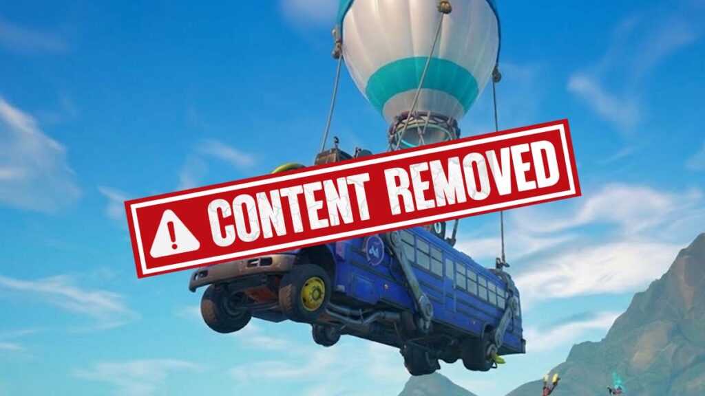 Fortnite Battle Bus being removed