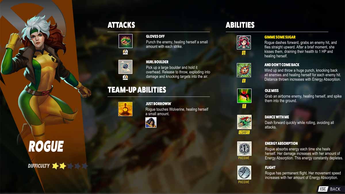 Rogue abilities in Marvel Rivals