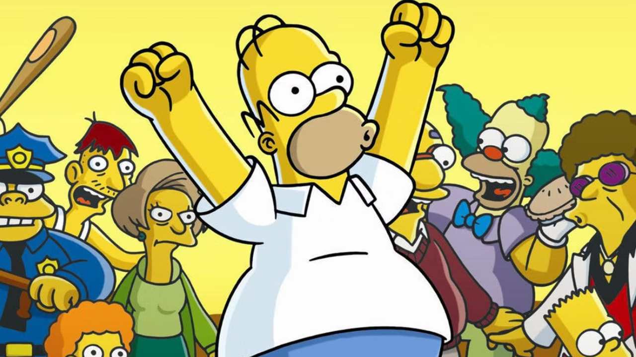 The Simpsons Game keyart showing Homer Simpson woo-hoo-ing