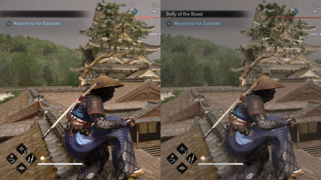 Nintendo Switch 2 Assassin's Creed Shadows Docked vs Undocked