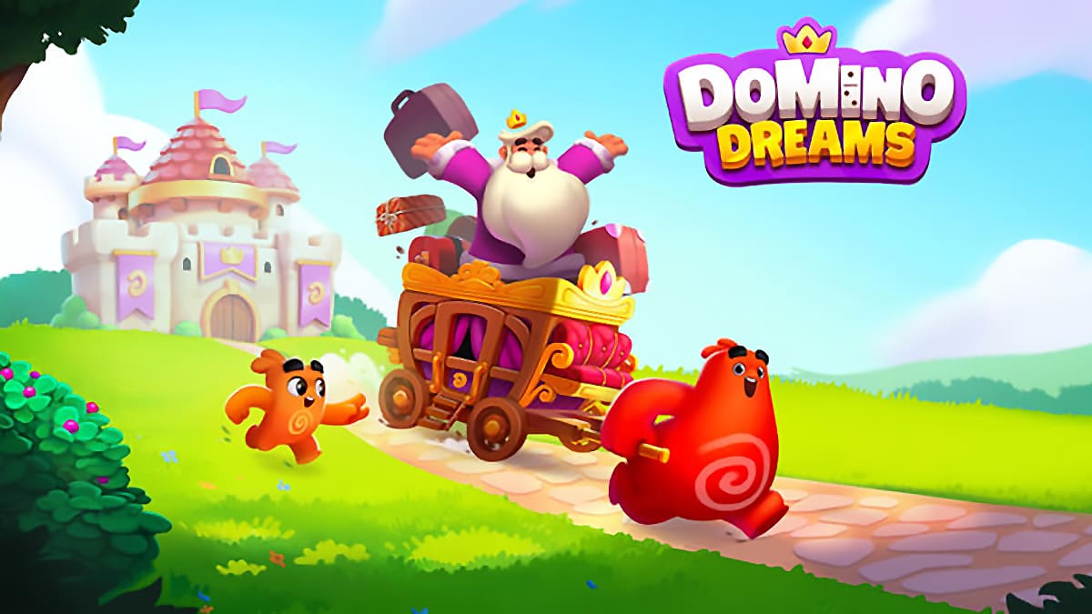 Image showing Domino Dreams characters with a castle in the background in a Domino Dreams Chapter Levels guide showing the fastest progression path and effective coin management strategy.