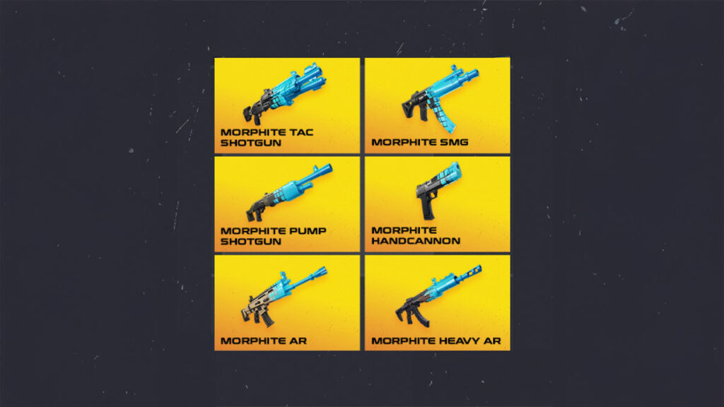 Morphite weapons in Fortnite