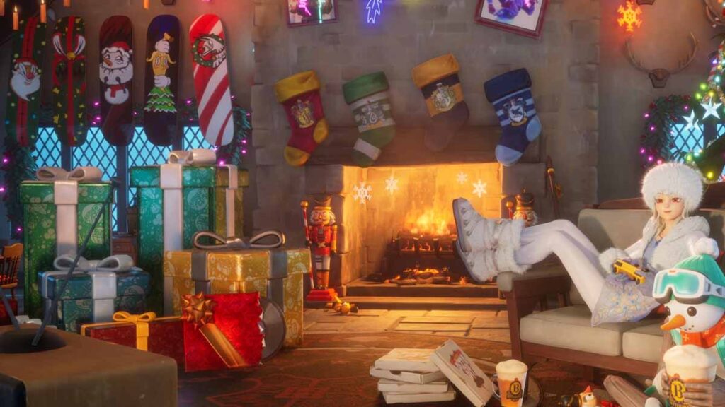 Winterfest 2025 cabin in Fortnite