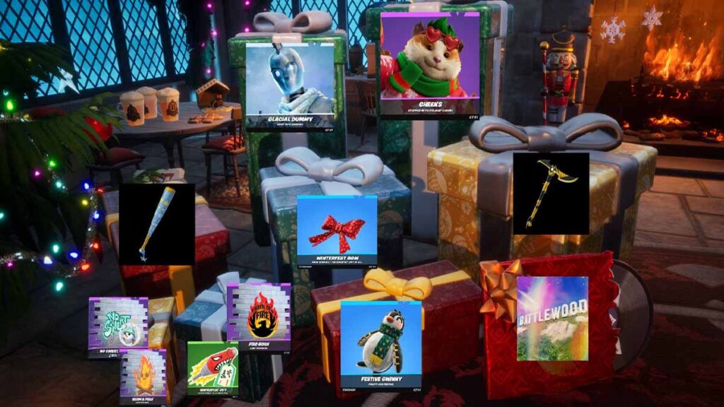Fortnite Winterfest presents