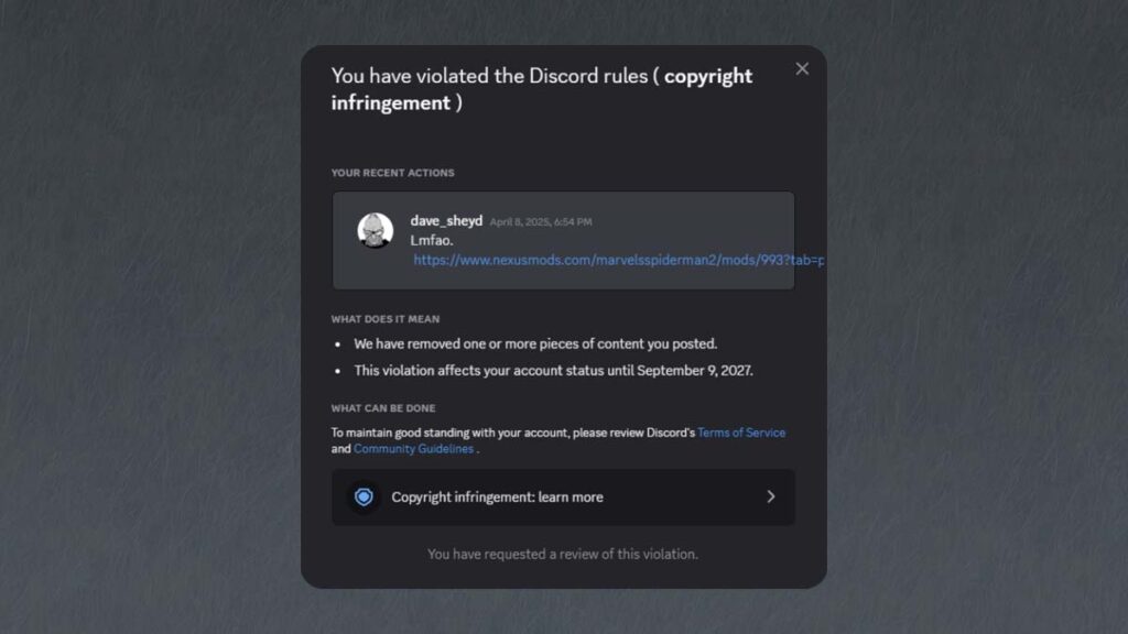 Discord ban
