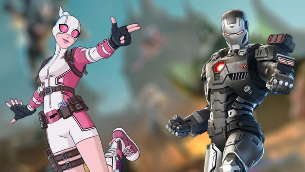 Gwenpool and War Machine in Fortnite