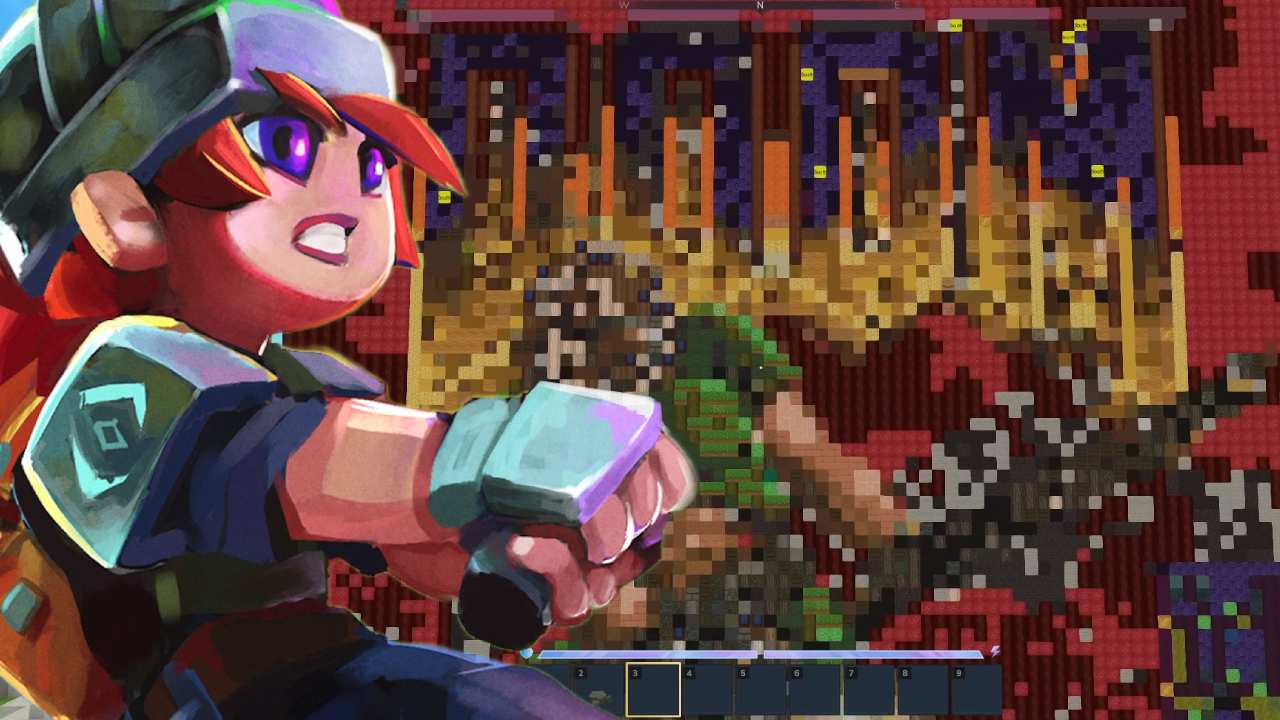 Hytale DOOM port running next to a Hytale character