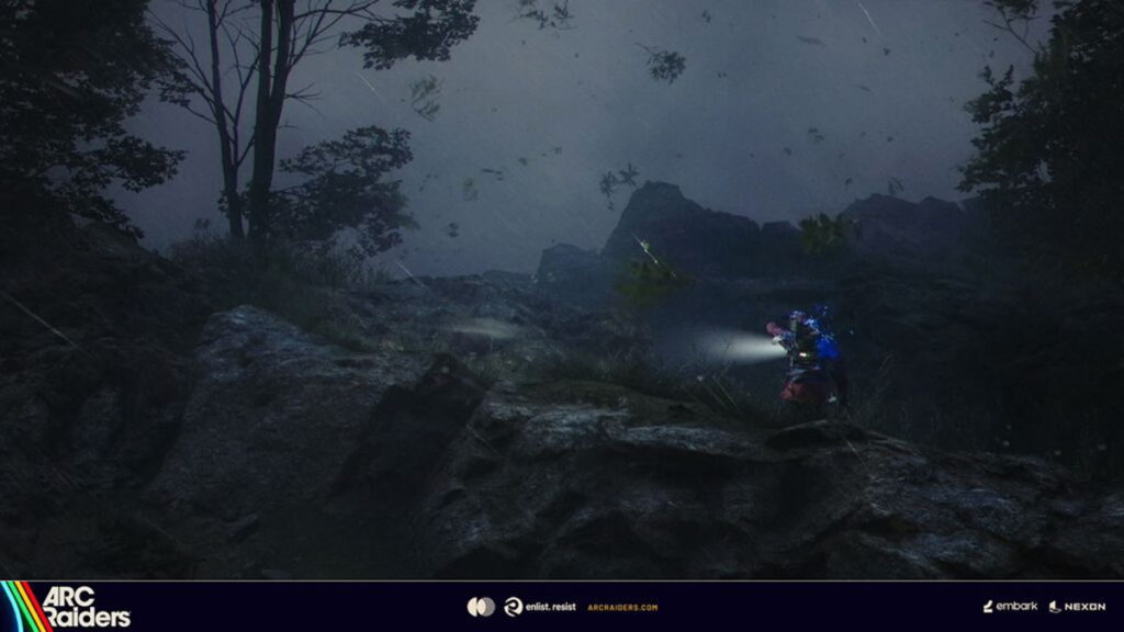 Promo image of the hurricane wind conditions in Arc Raiders Shrouded Sky update.