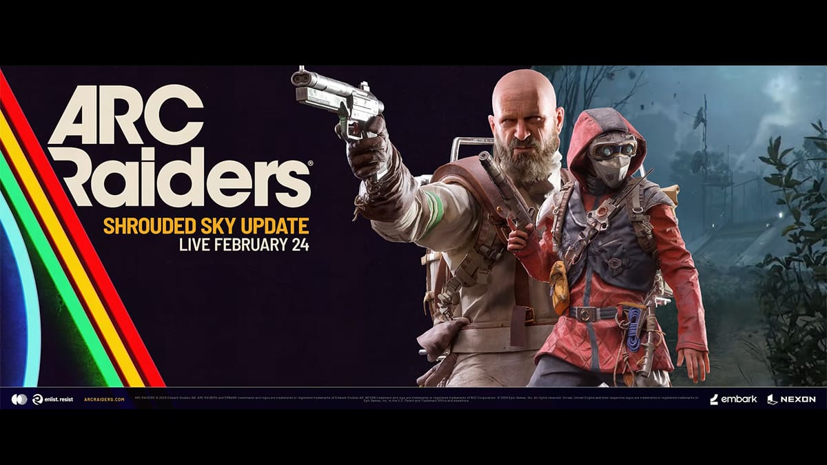 Promo image for the launch of the Shrouded Sky update for the game Arc Raiders by Embark Studios.