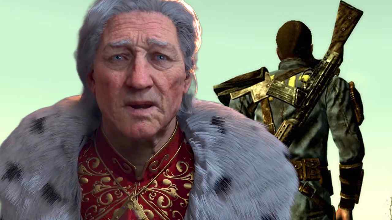 Elder Scrolls IV: Oblivion Remastered Septim standing in front of Fallout 3 lone wanderer