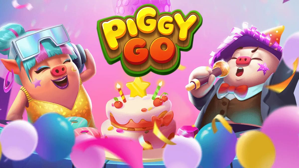 Cover image for the mobile game Piggy GO Clash of Coin, which features daily links that players can redeem for free Dice rewards.