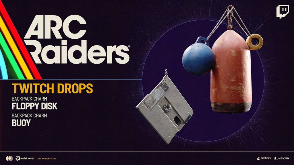 Image showing the current Arc Raiders Twitch Drops rewards.