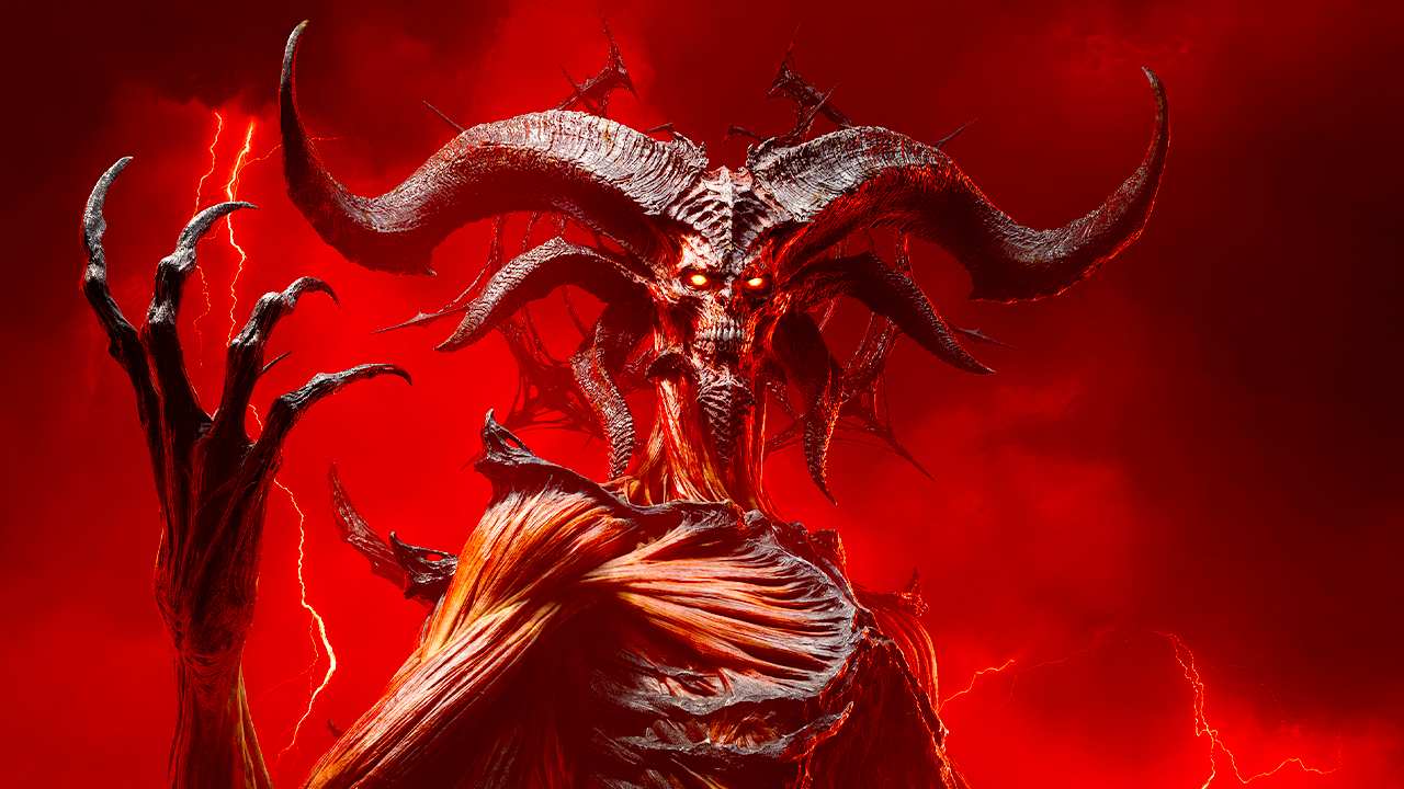 diablo 4 mephisto standing in a red background