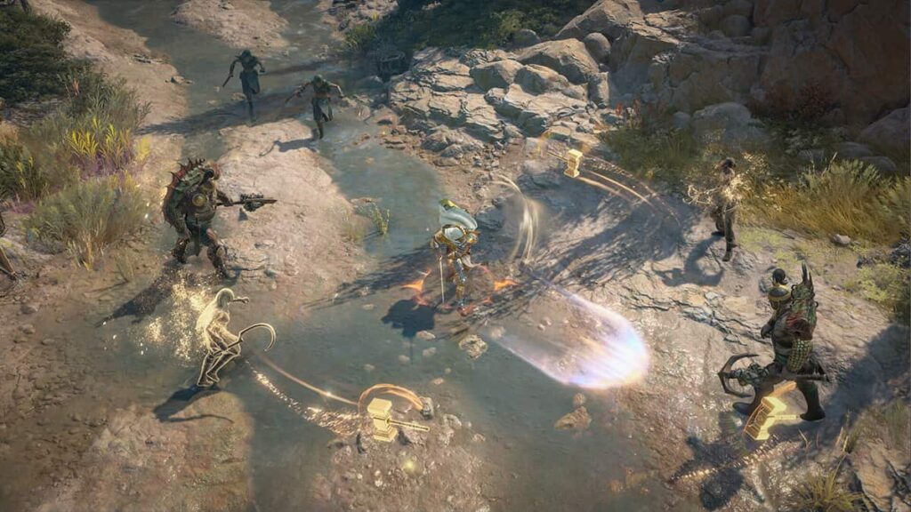 Screenshot image of gameplay in Diablo IV: Lord of Hatred, showcasing the new Paladin class.