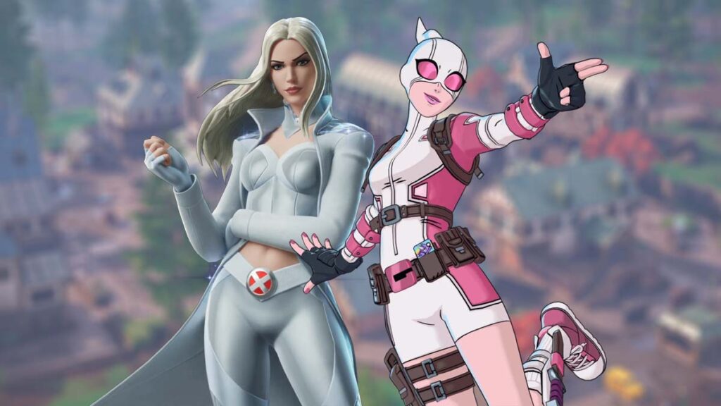 Emma Frost and Gwenpool in Fortnite