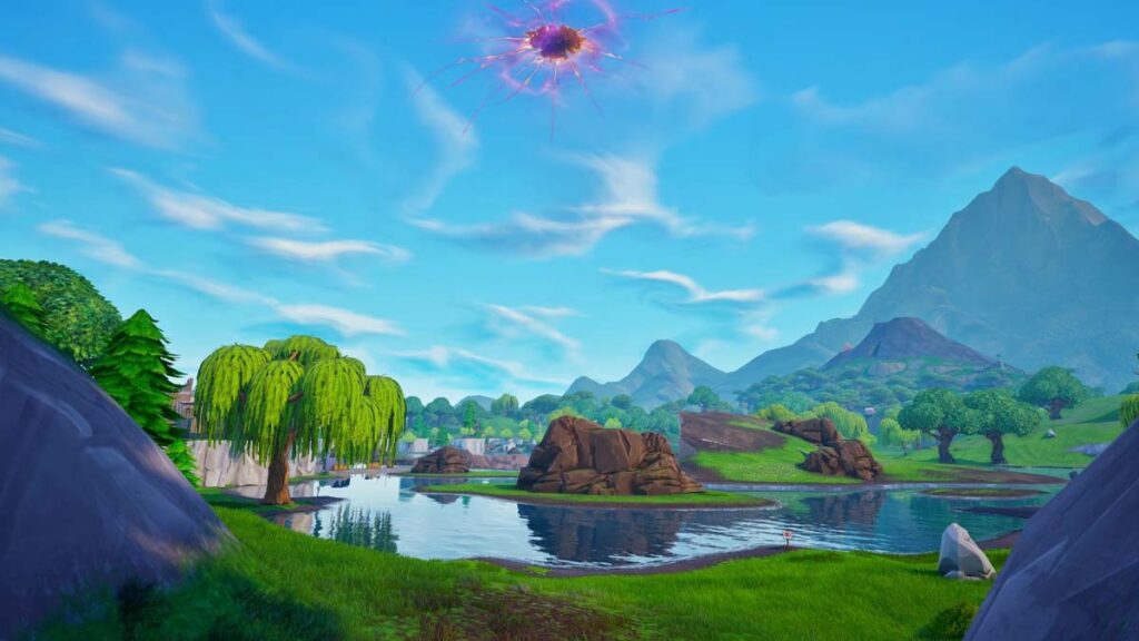Fortnite live event at Loot Lake on April 11