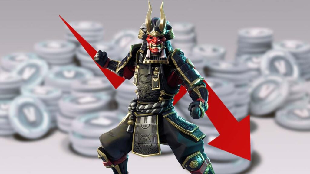 Lower price of the Shogun skin in Fortnite