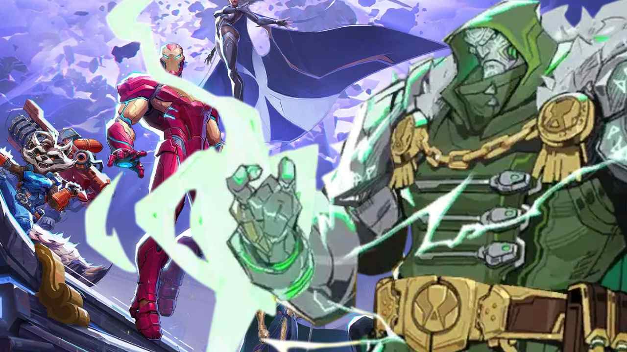 marvel rivals doctor doom standing in front of other characters