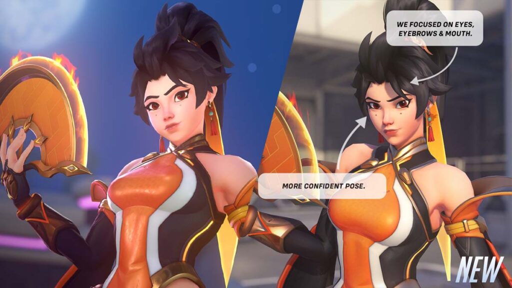 Anran face changes in Overwatch Season 2
