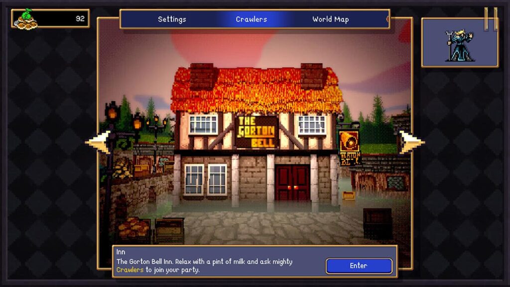 Screenshot image of the Gorton Bell Inn in the game Vampire Crawlers.