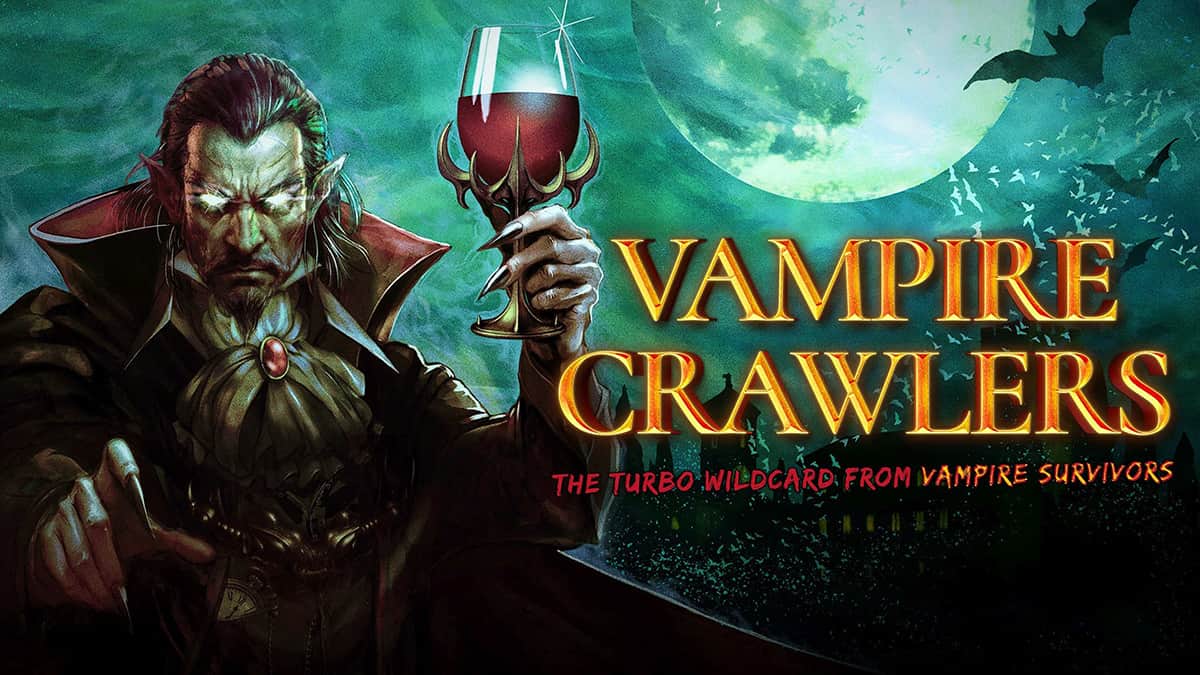 Cover image for the game Vampire Crawlers by Poncle, with the release date on April 21, 2026.