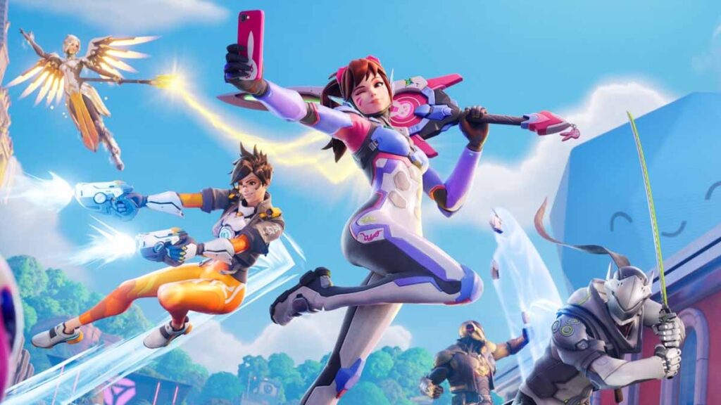 Fortnite with Overwatch collab
