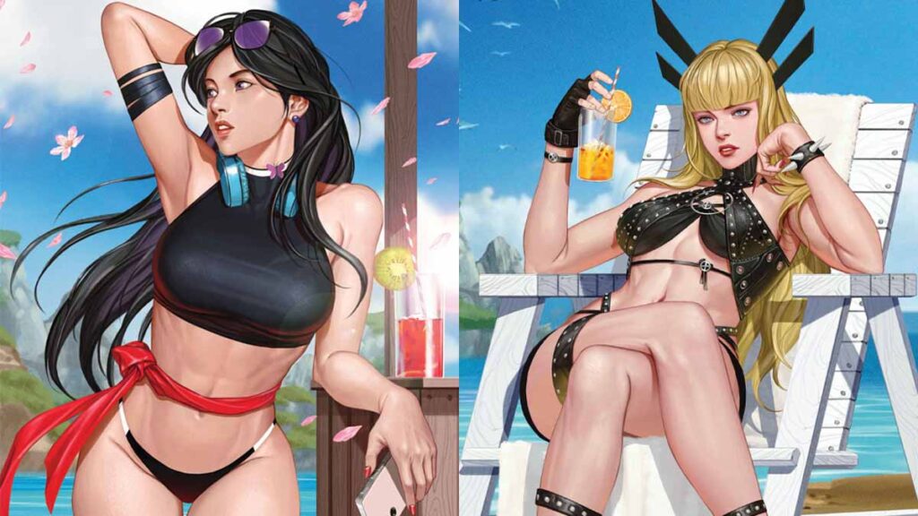 Magik and Psylocke summer skins in Marvel Rivals