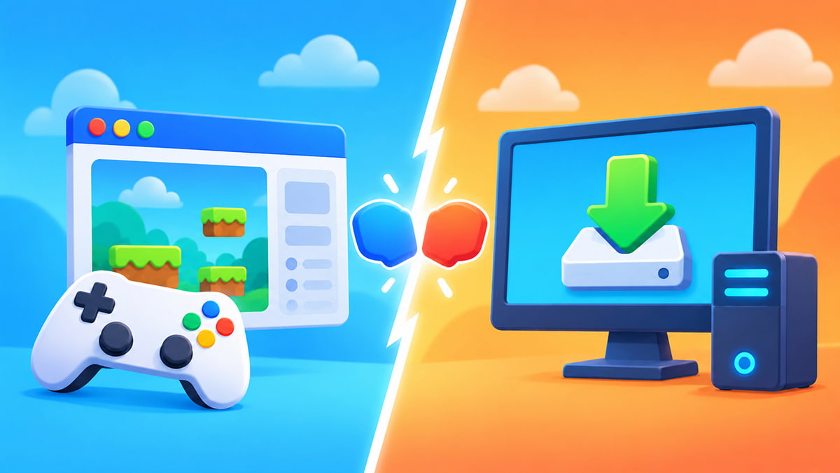 Browser Games vs Downloadable Games: What’s the Difference?