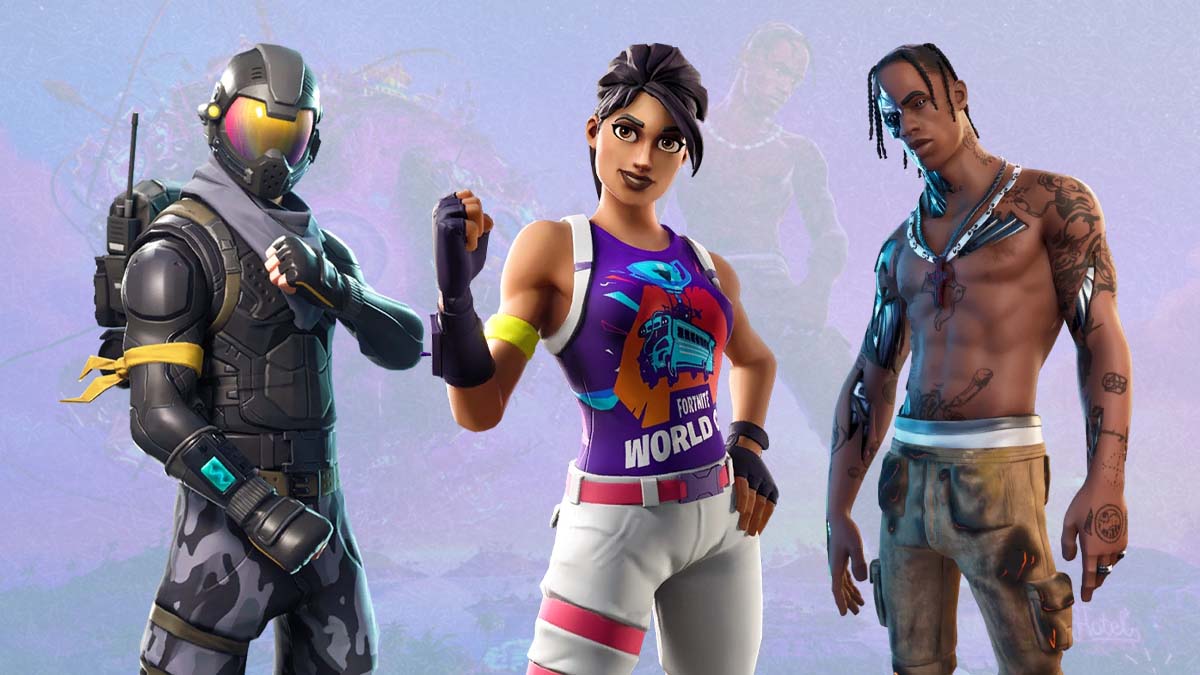 Rogue Agent, World Warrior, and Travis Scott are mong the rarest Fortnite skins
