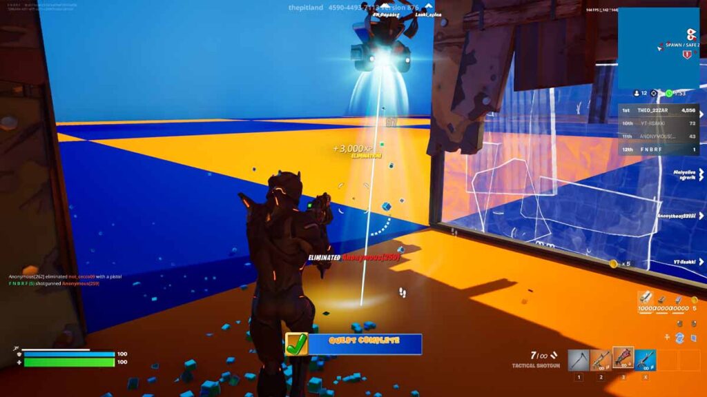 Earning XP in Fortnite The Pit