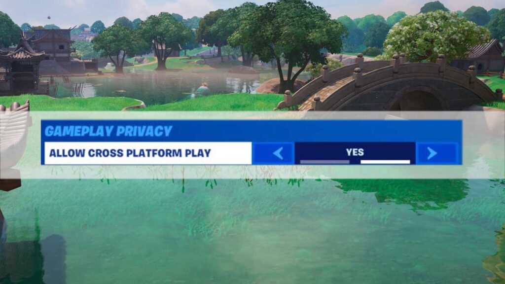Turning off crossplay in Fortnite