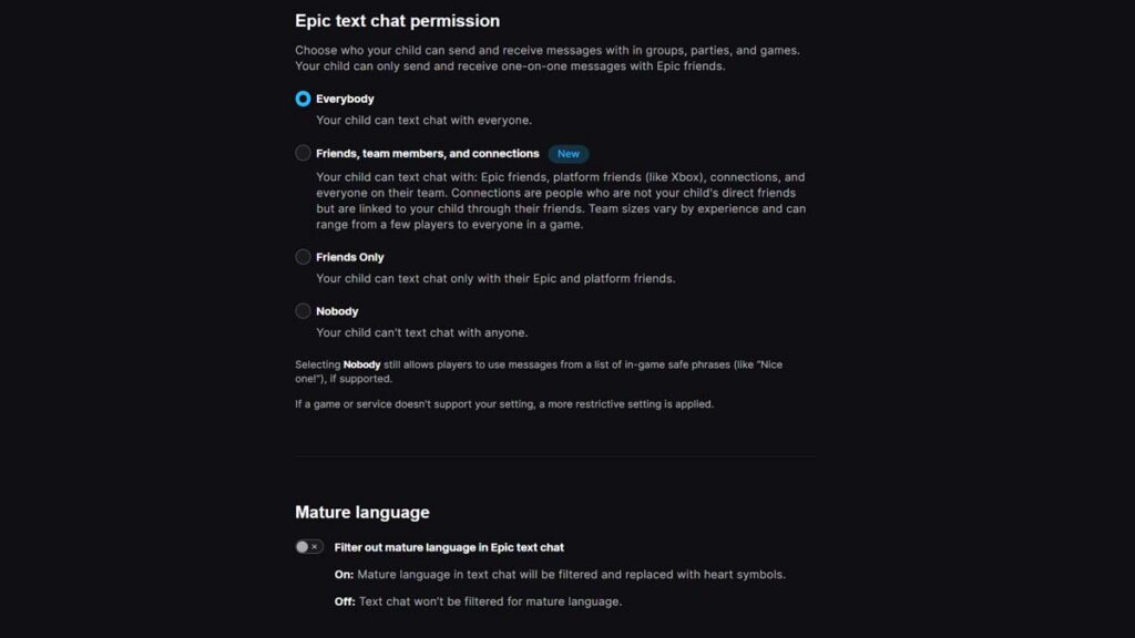 Fortnite chat limits